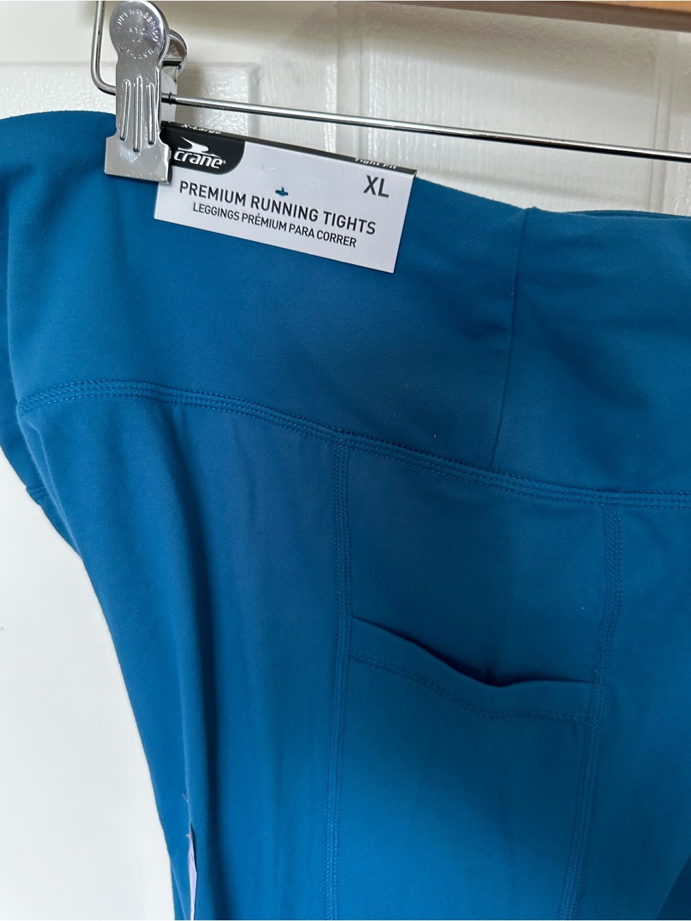 Crane XL Premium Running Tights — Teal Blue